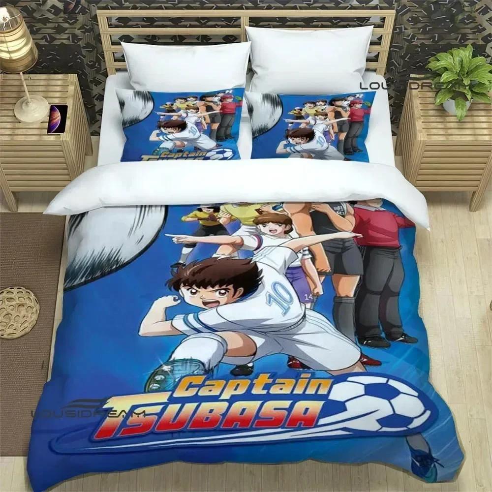 Captain Tsubasa Cartoon Bedding Sets Exquisite Bed Supplies Set Duvet Cover Bed Comforter Set Bedding Set Luxury Birthday Gift