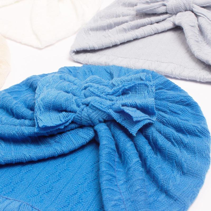 New Baby Bag Hat, Baby Solid Color Pattern Bow Hat, Children's Indian Hat