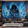 World of Warcraft Personalized Tapestry Support Custom Name, Wall Art Home Decoration