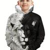 Ropa Infantil Sudaderas Ropa para Niños Manga Larga Moda Estampado de Animales Informal Niño Verano Otoño Ropa Exterior para Niños