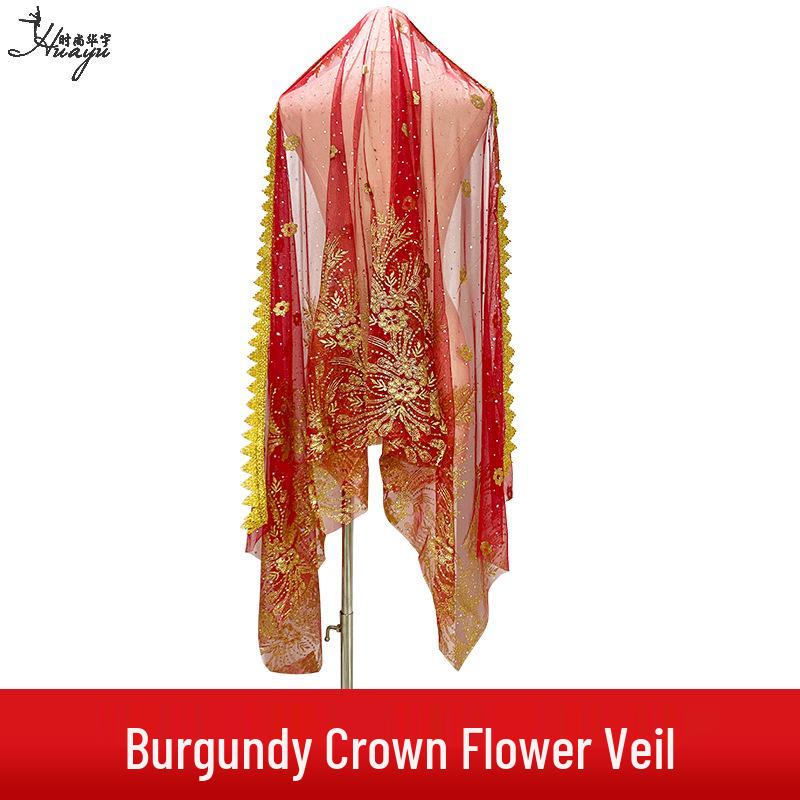 Belly Dance Bollywood Scarf Veil – Women's Hot Stamping Dance Accessory