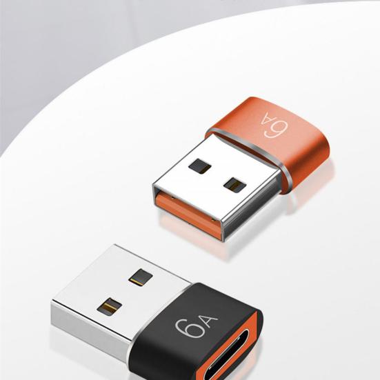 Typ-C Adapter Mini 6A Typ-C Buchse Schnellladung zu USB 3 Stecker Konverter