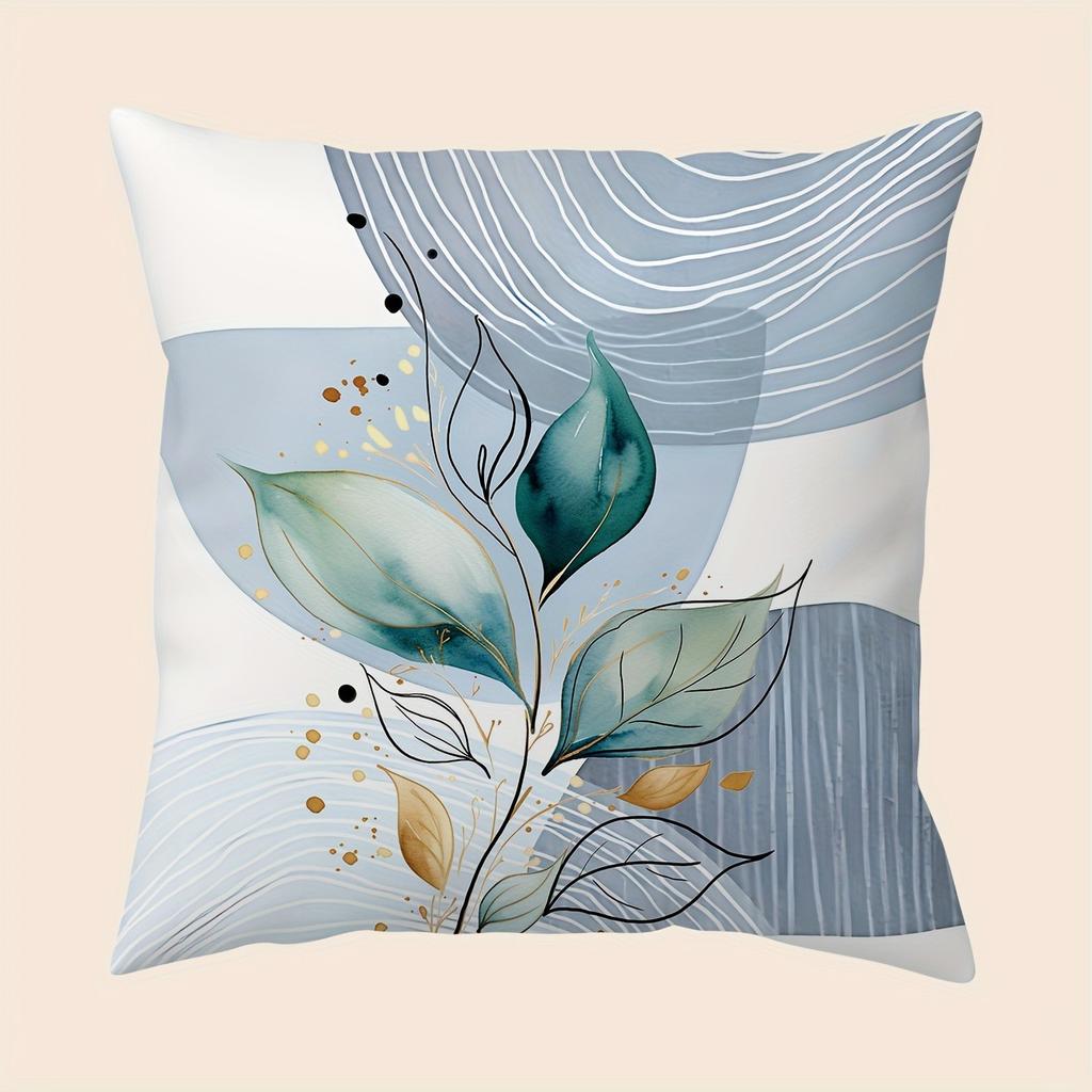 Minimalist Greenery - Line Pillow CoversLiving Room Sofa Cushion Cover, Soft and Comfortable, Bedroom Room Decoration