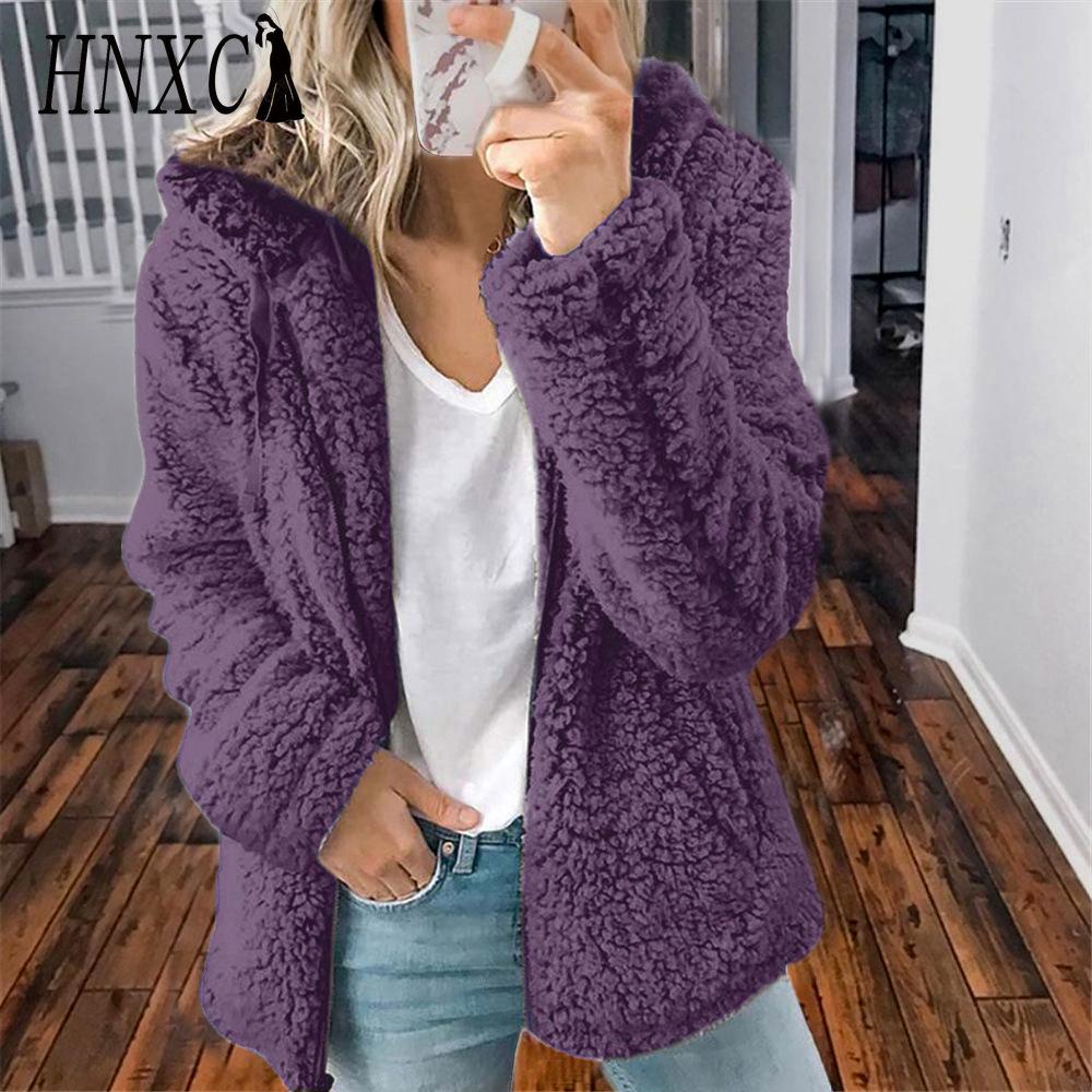 

HNXC Женские винтажные повседневные клетчатые куртки и пальто с капюшоном и длинными рукавами для осени и зимы XXXXXL фиолетовый