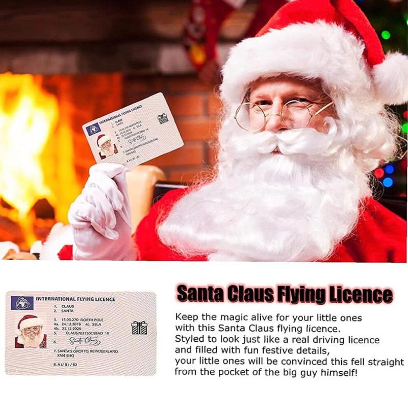 Premium Santa Claus Driving License Christmas Novelty Gift Card Plastic Material