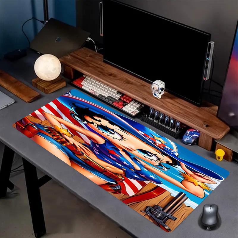 Doll Print Mouse Pad, Anti‑Slip Desktop Keyboard Mat, for PC Laptop Gaming Working Daily Use, Cool Festival Surprise Gift