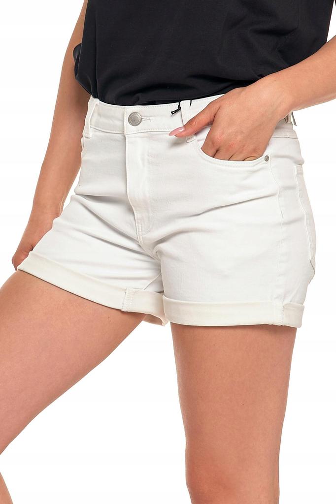 Damen Baumwoll-Jeansshorts Mit Taschen Bequem MORAJ SHORTS 3XL weiß