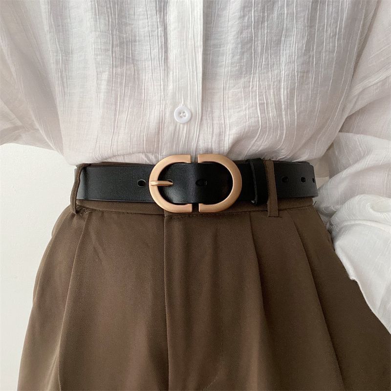 Star Black Trendy Womens Belt Elegant Pu Design Perfect For Outfits Summer