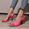 Women's Plus Size High Heel Open Toe Stiletto Sandals