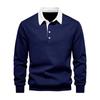 New Autumn Long-sleeved Polo Collar Sweatshirt Long-sleeved Trendy Versatile Casual Men's Clothing