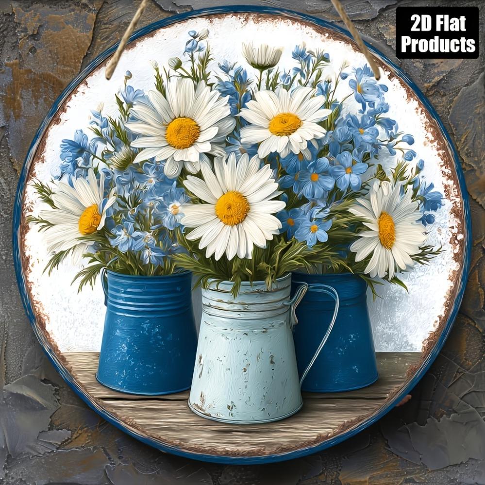 CIFBUY Vintage Mediterranean Coastal Wall Art Waterproof Aluminum Wall Art Durable Decor For Living Room Cafe Bar Home Gift