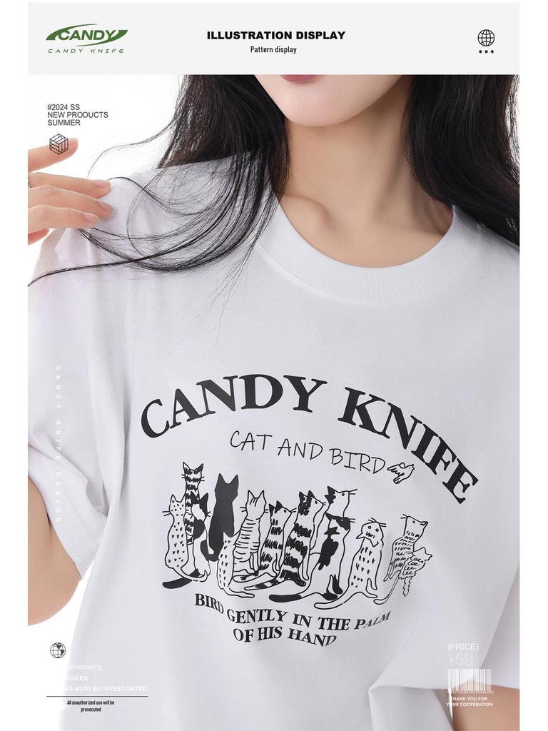 Hong Kong-Inspired Korean High-End White Short-Sleeve Women's Versatile Age-Reducing T-Shirt