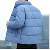 Mens Thickened Stand Collar Warm Casual Loose Winter Cotton Padded Jacket