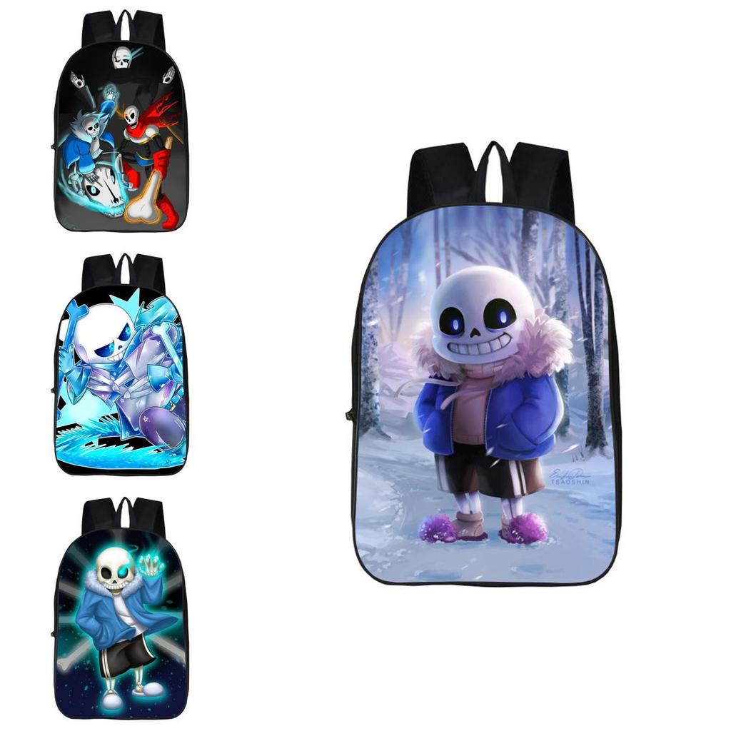 Strapazierfähiger 17-Zoll Undertale Sans Rucksack für Kinder mit verstellbaren Trägern und stilvollem Design