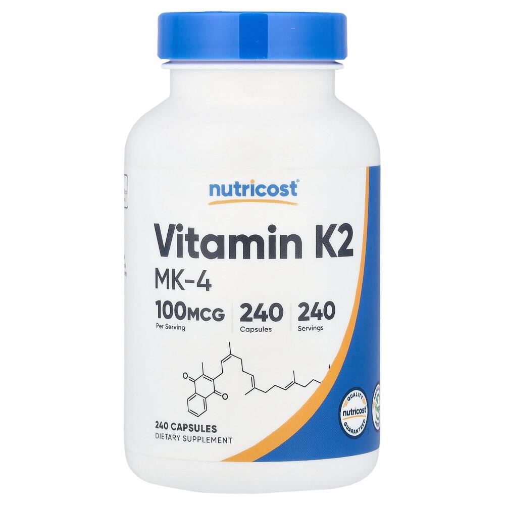 

iHerb Vitamin K2 100mcg Capsules, 240 Count 240 pcs - 1 ea