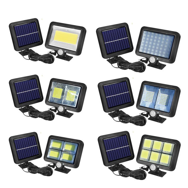 100LED Solar Licht Außen Motion Sensor Aufladen Solar Wand Licht Wasserdicht Notfall Led Licht Straße Garten Veranda Lampe