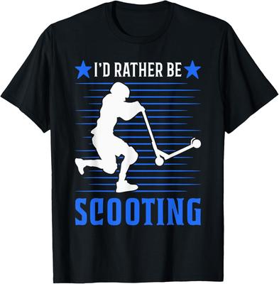 Ich wäre lieber beim Scooten Stunt-Scooter T-Shirt Unisex Sommer Streetwear Oberteile Streetwear T-Shirt für Mann Camiseta Hombre