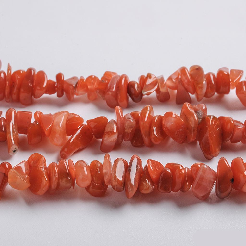 Натуральные южные красные агатовые хрустальные бусины-разделители - Ручная работа, неровные измельченные камни для DIY-украшений