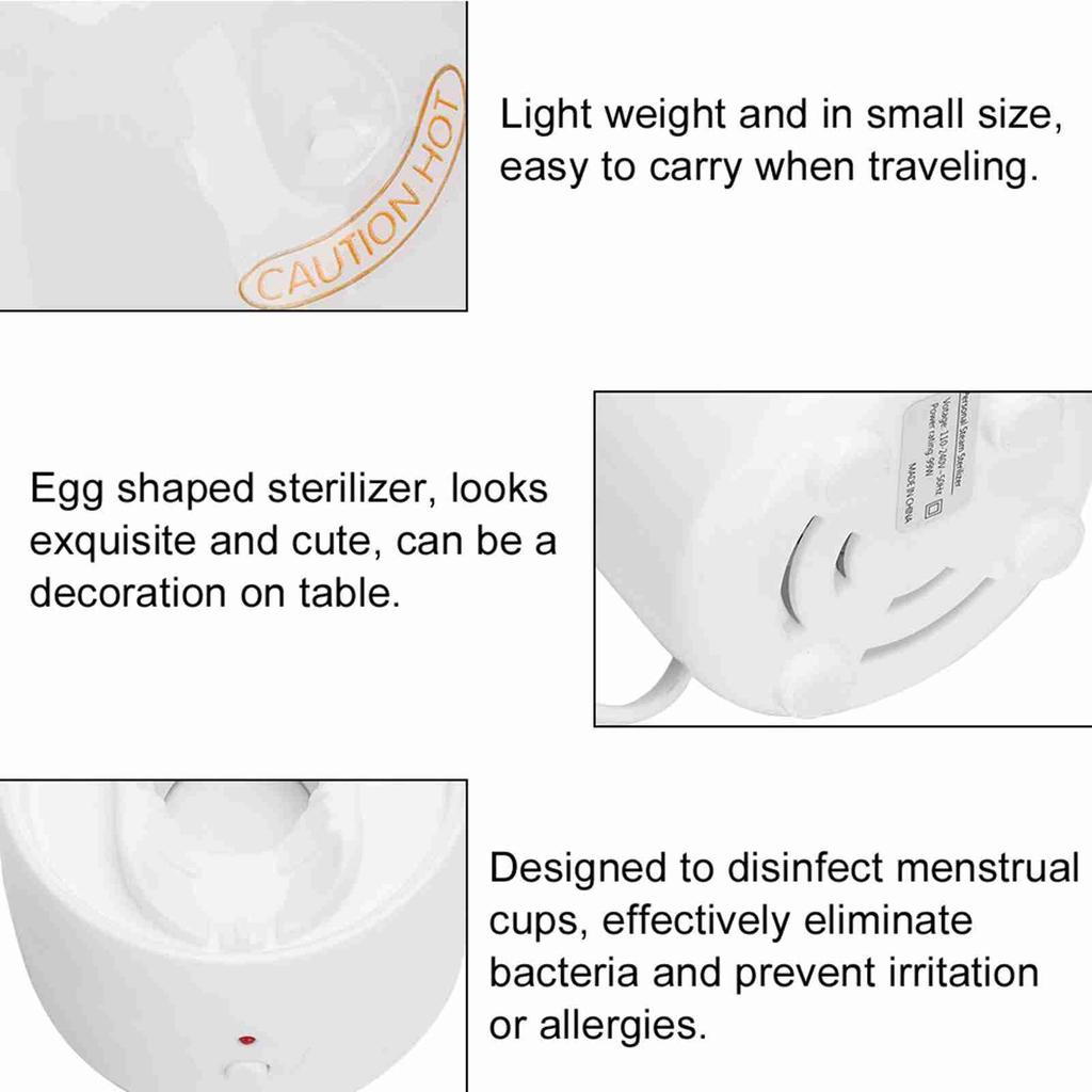 Electric Portable Menstrual Cup Steam Sterilizer Bacteria Fast Disinfection Machine