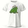 Western Cowboy Frog Fun Mens Cotton Short Sleeved Summer Womens Comfortable Soft Top Loose Fashion Casual Sports Tshirt