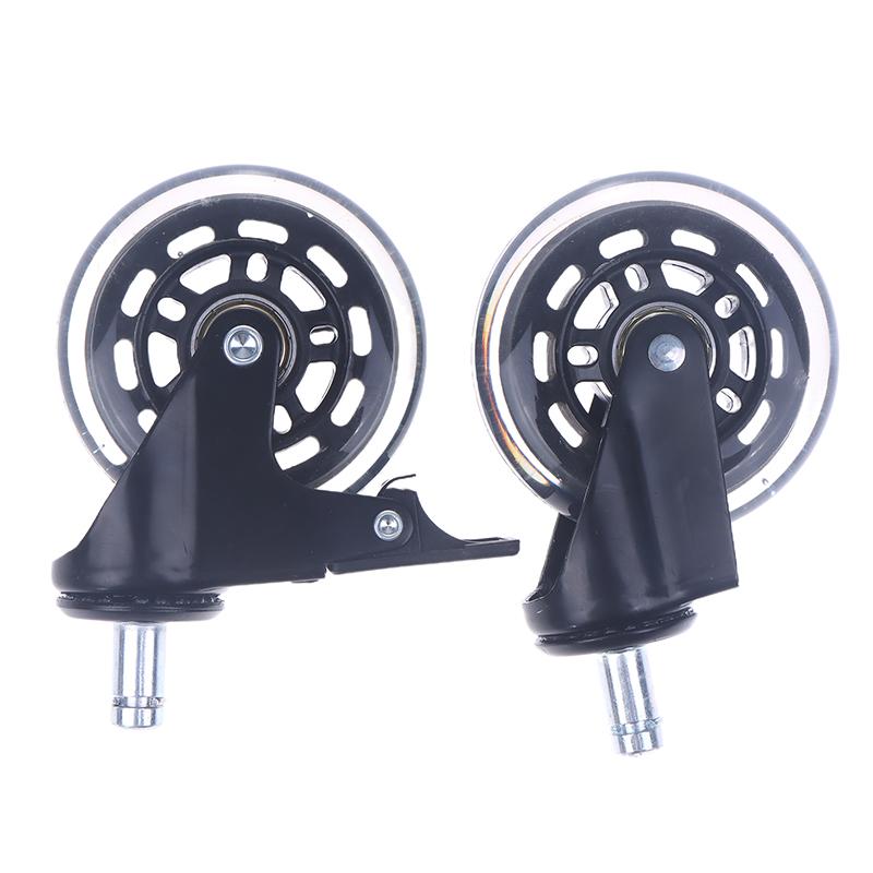 1Pcs Office Chair Caster Wheels Heavy Duty & Safe For All Floors Including Hardwood 3" Rubber Replacement For Desk Floor