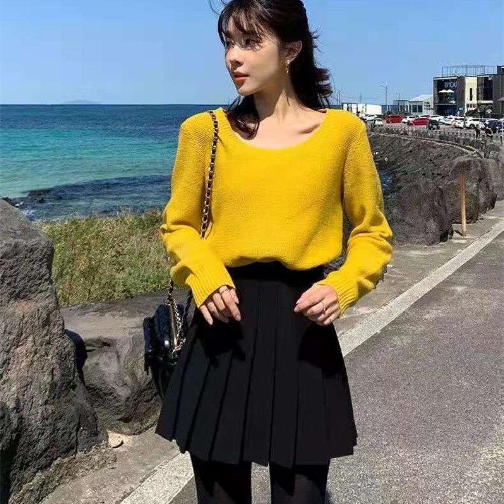 Women's High Waist Pleated A‑Line Mini Skirt Sweet Cute Plaid Pattern Short Bottom Skirt