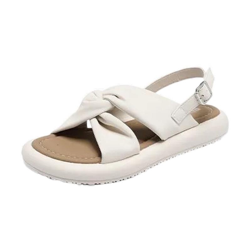 Fairy flat-soled sandals female non-slip 2025 summer new casual fashion outer wear versatile soft sole one-word sandals