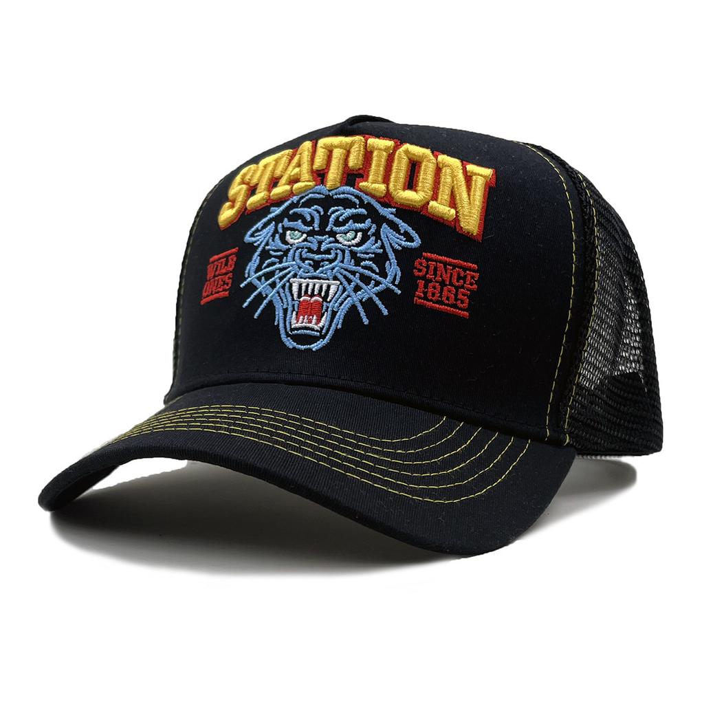 Tiger Embroidery Sun Hat Male And Female Couple Mesh Cap Truck Driver Hat Breathable Baseball Cap