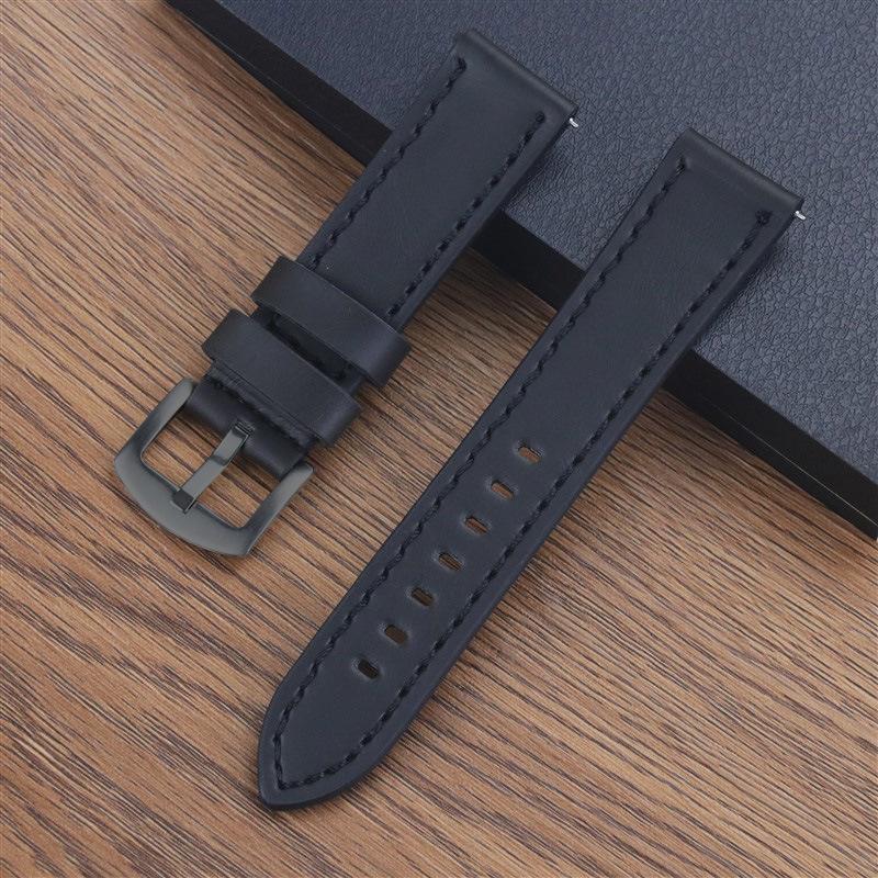 High-end Quick Release Genuine Leather Retro Men's Watch Strap - Crazy Horse Leather 18/20/22/24mm