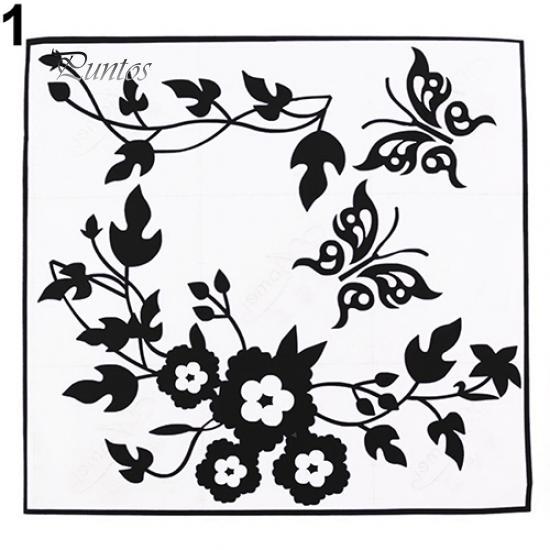 

Домашний декор Съемный цветок-бабочка Ванная комната Наклейка на стену Туалет Стикеры Домашнее украшение «сделай сам» чёрный