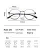 Ultra-Light Pure Titanium Myopia Glasses Frame with Anti-Blue Light for Students - Model 2216