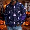 Męska koszula z długim rękawem na Halloween, stylowa, casualowa, imprezowa