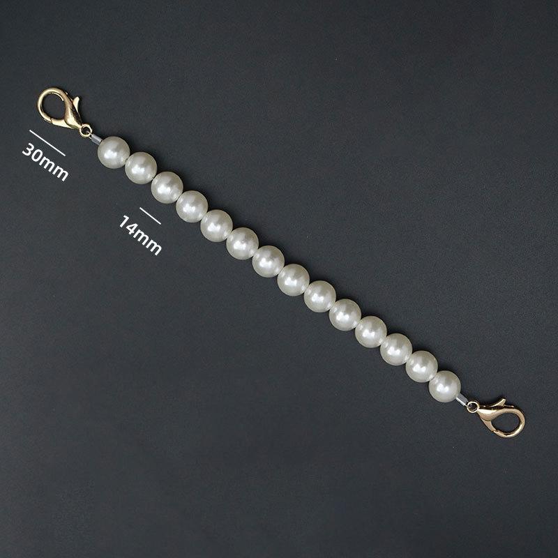 Pearl Bag Handbag Chain Carrying Short Shoulder Strap Large White Pearl Phone Chain Lanyard Diy