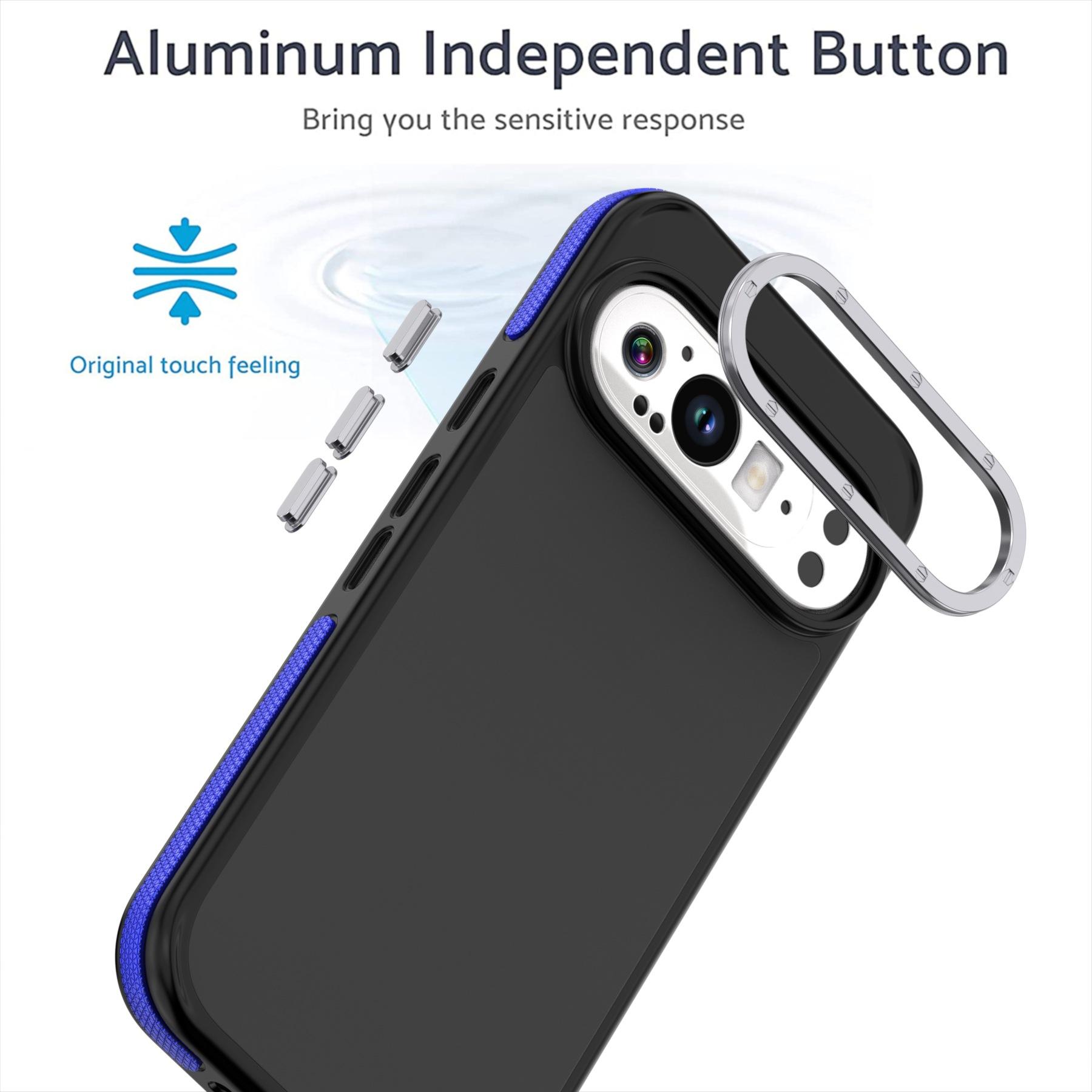 

For Google Pixel 9 Pro/Pixel 9 Case Skin Touch PC+TPU Anti Drop Phone Back Cover Blue