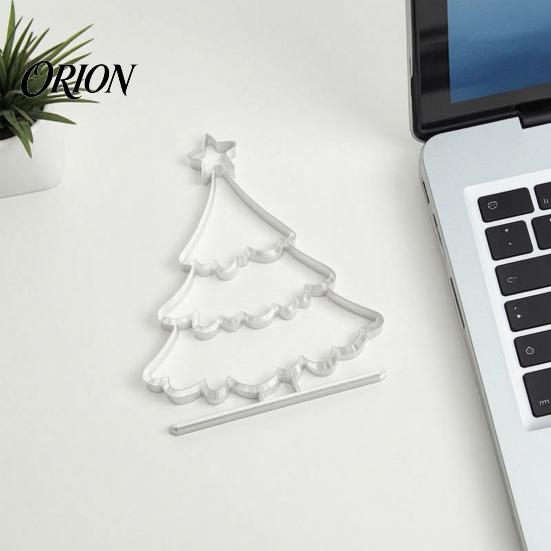 Christmas Party Supplies 3D Printed Hollow Tree Ornament, Modern Minimalist Festive Stable Base Decorative Trees Sculpture, Tabletop Centerpiece