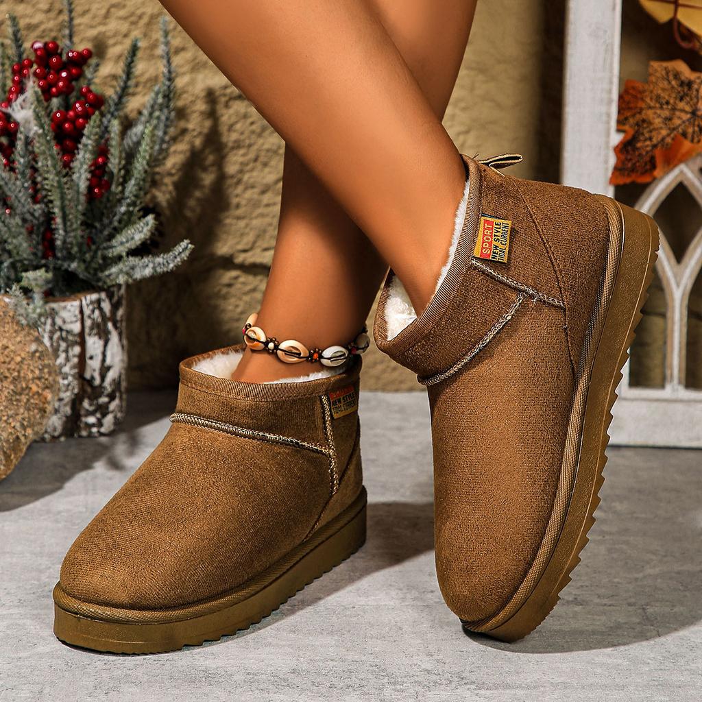 Cotton Shoes New Snow Boots Winter New Velvet Warm Short Boots Large Size Platform Cotton Shoes