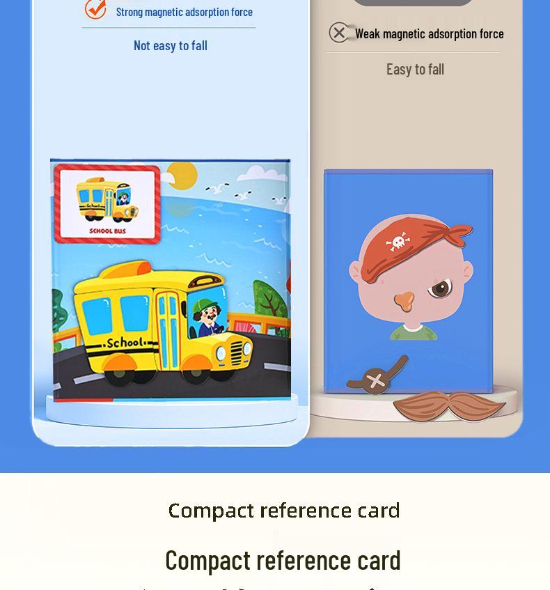 DIY Magnetic Dress-Up Toy: Character Face and Outfit Puzzle for Kids Ages 3-6