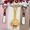 Cute Sheep PU Leather Keychain Cartoon Lamb Decorative Bag Charm Pendant Water Resistant Thanksgiving Gift for Friends