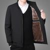 Cotton-padded Jacket for Middle-aged and Elderly Men, Casual Jacket, Quilted and Velvet Jacket, Stand-up Collar, Dad Outfit