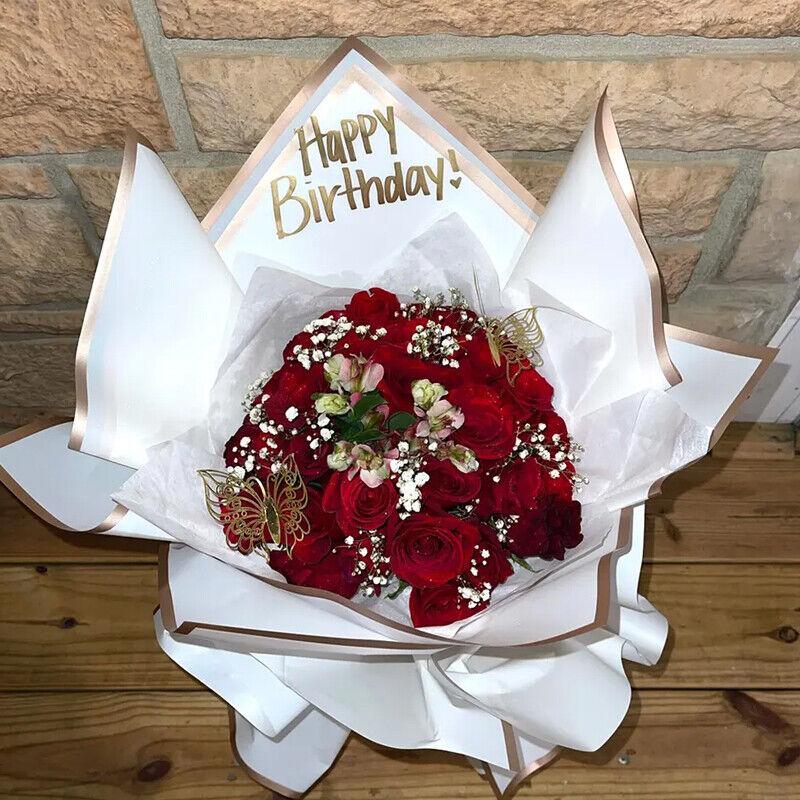 20Pcs Waterproof Flower Gift Wrapping Paper Florist Bouquet Craft Packaging