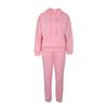 Europäischer & Amerikanischer Damen Einfarbiger Hoodie Zweiteiliger Plus Samt Laufanzug - Herbst/Winter Sportbekleidung