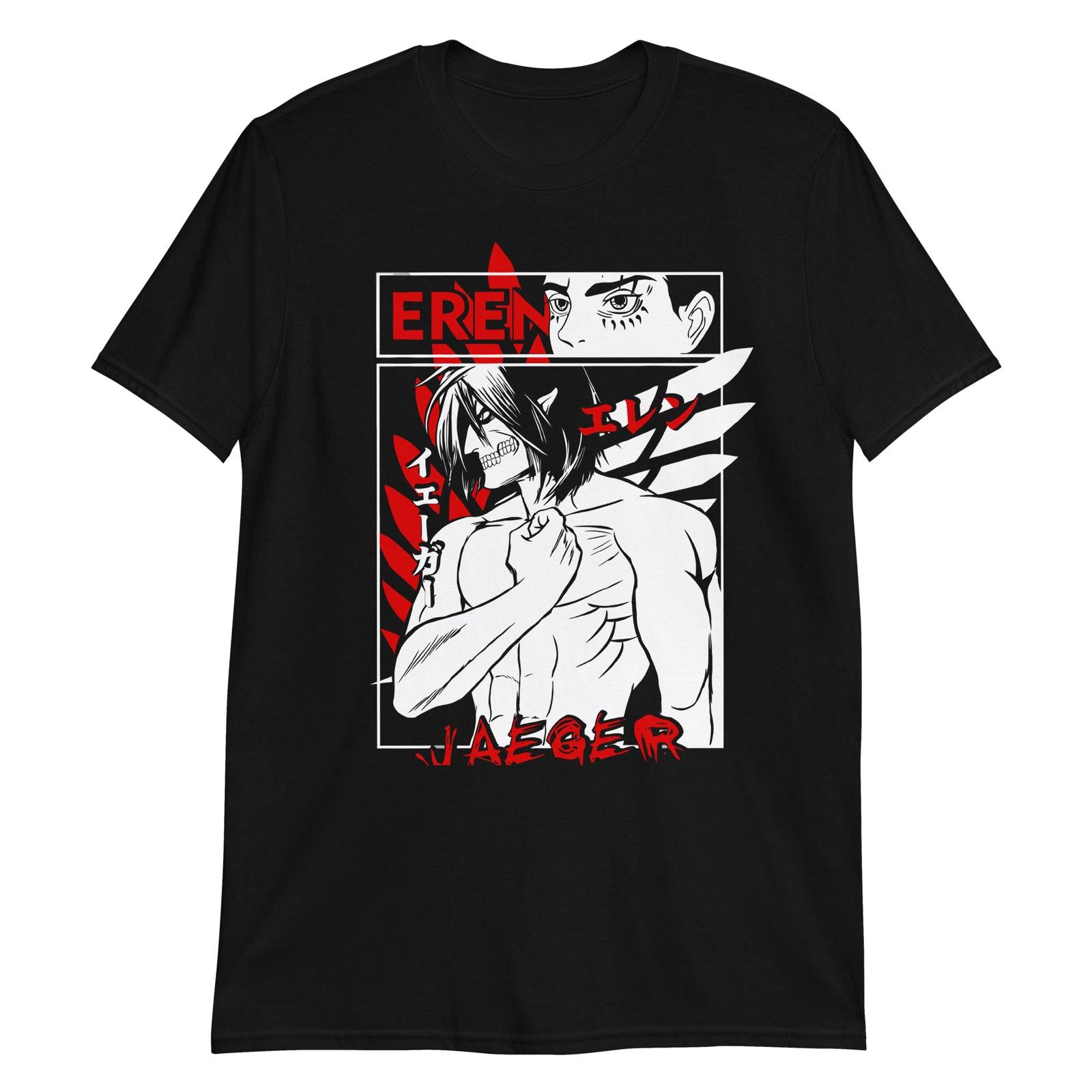 

Erin Yeager Unisex 100% Cotton T-shirt Mens Tees Top, manga titans anime kanja japan graphic comic tv S