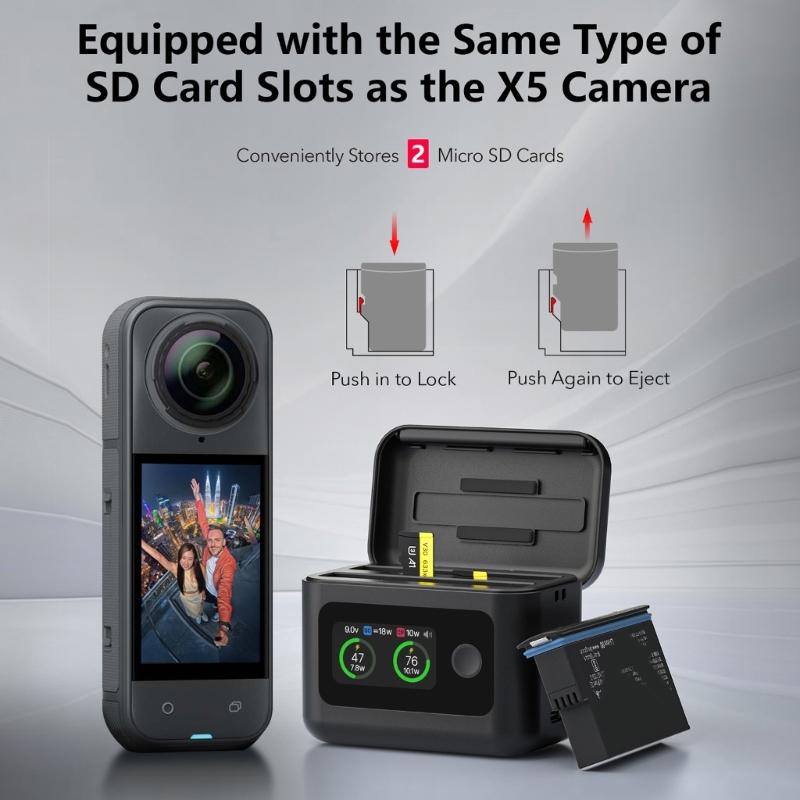 Intelligent Fast Battery Charger With LCD Screen And Safety Protections For X5 Compact Camera Battery Charging Hubs