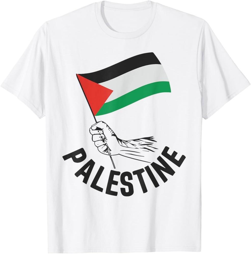 Любители флага Палестины Палестинский разноцветный дизайн Унисекс Футболка XXXL