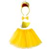 Tierkostüm für Kinder Erwachsene Huhn Ente Hahn Cosplay Stirnband Tutu Rock Krawatte Schwanz Mädchen Damen für Halloween Karneval Kostüm