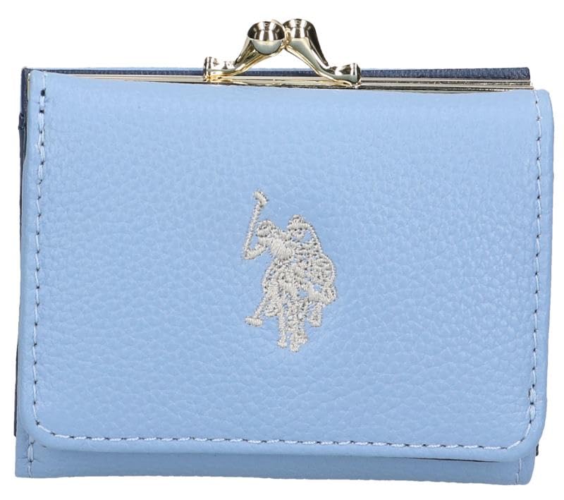 

US Polo Assun Wallet with Embroidered Logo Tri-fold [Used] синій