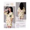 [PHOLEY] Women's Pajamas, Summer, Short Sleeves, Shorts, Top and Bottom Set, Cat Pattern, Room Wear, Loose, Cute, Breathable, Loungewear for Women