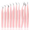 Precision Fiber Tip Eyelash Tweezers for Detailed Grafting and Blooming