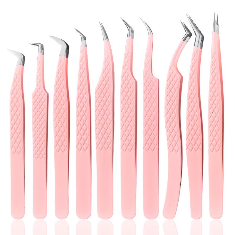 Precision Fiber Tip Eyelash Tweezers for Detailed Grafting and Blooming