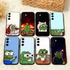 Sad Frog Pepe Funny Cute Phone Case For Samsung  A73,72,71,A52,51,40,41,A22,A32,31,A13, Soft Black Shell